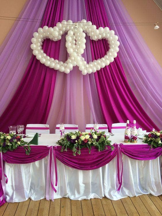 pink and white decor