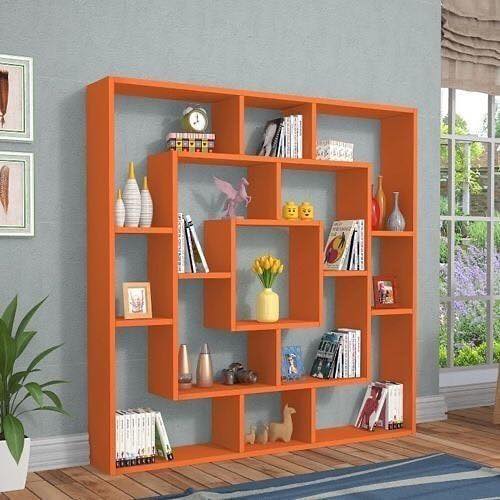 orange shelves