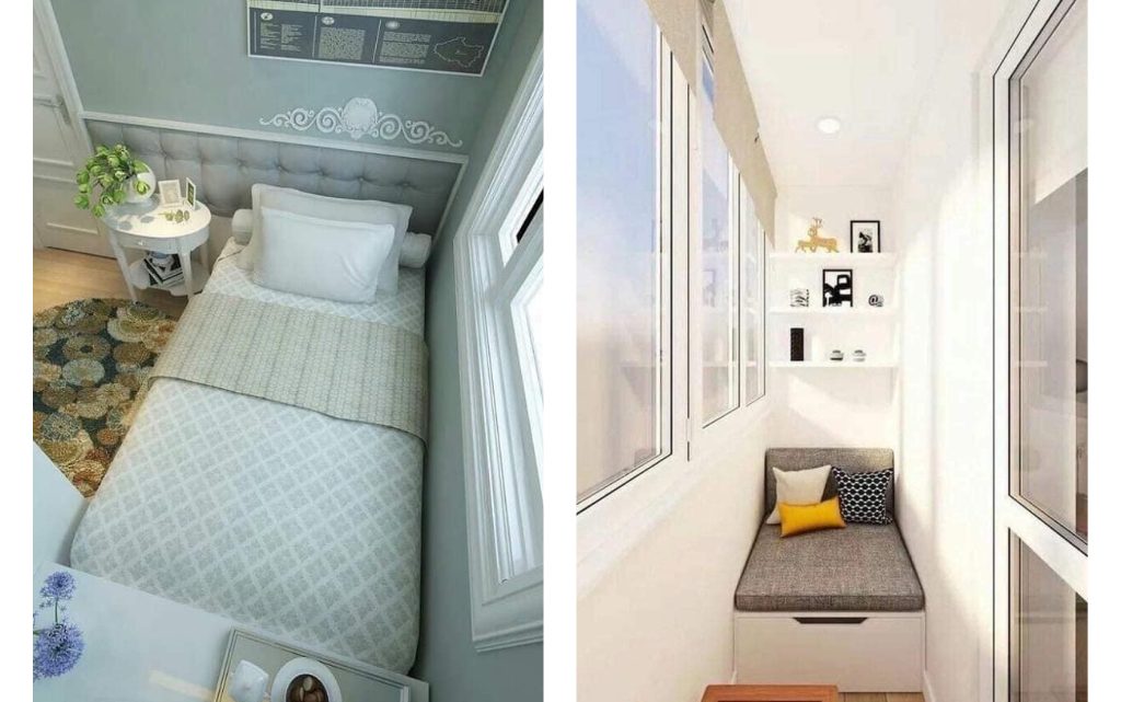 Fancy Small Balcony Transformations Into Bedroom