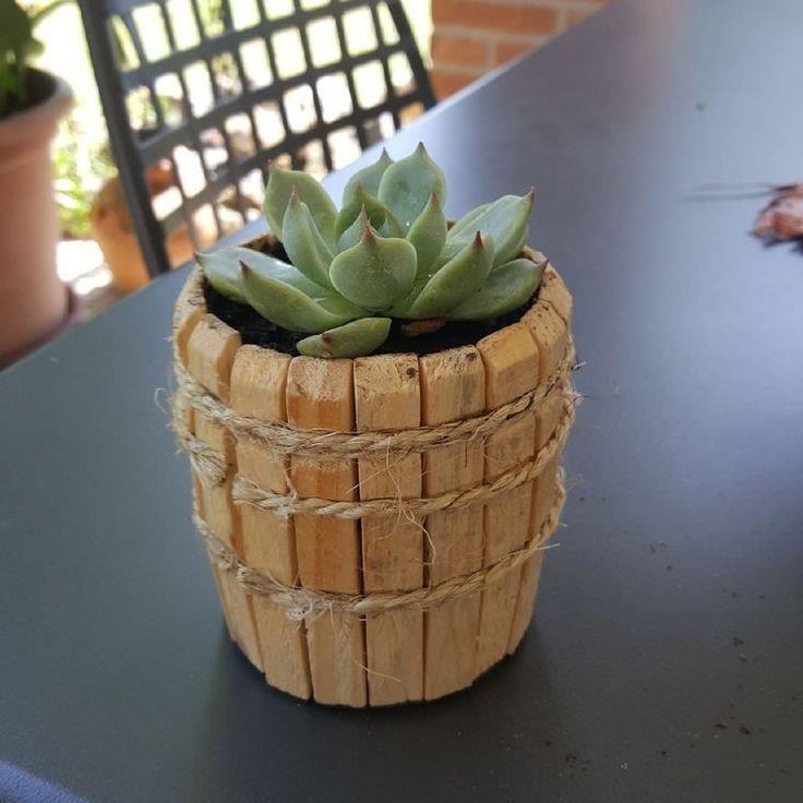 laundry clips vase