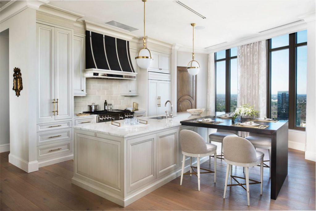 black and white kitchen