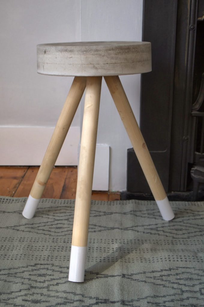 DIY concrete stool