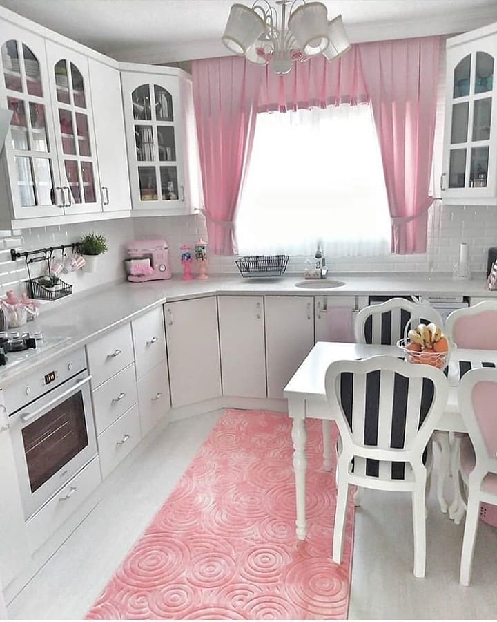 pink kitchen decor