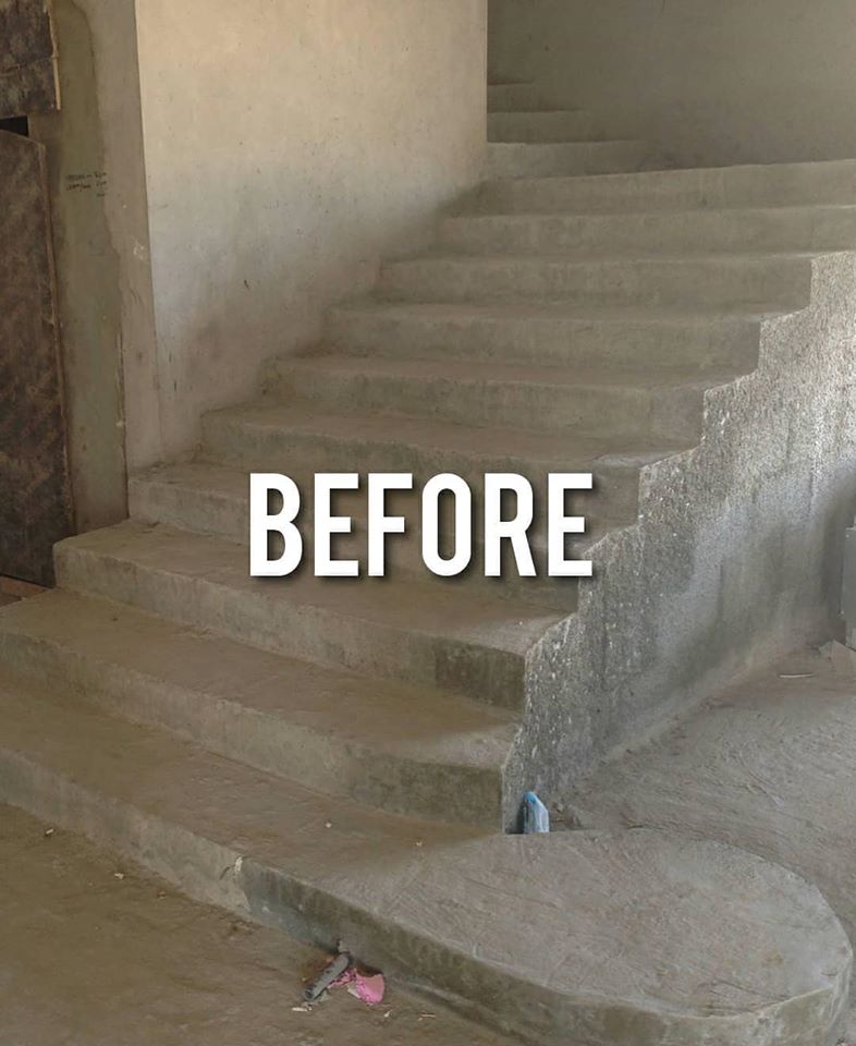 before / stairs