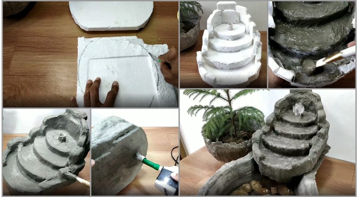 Build a Cement Water Fountain in Your Yard