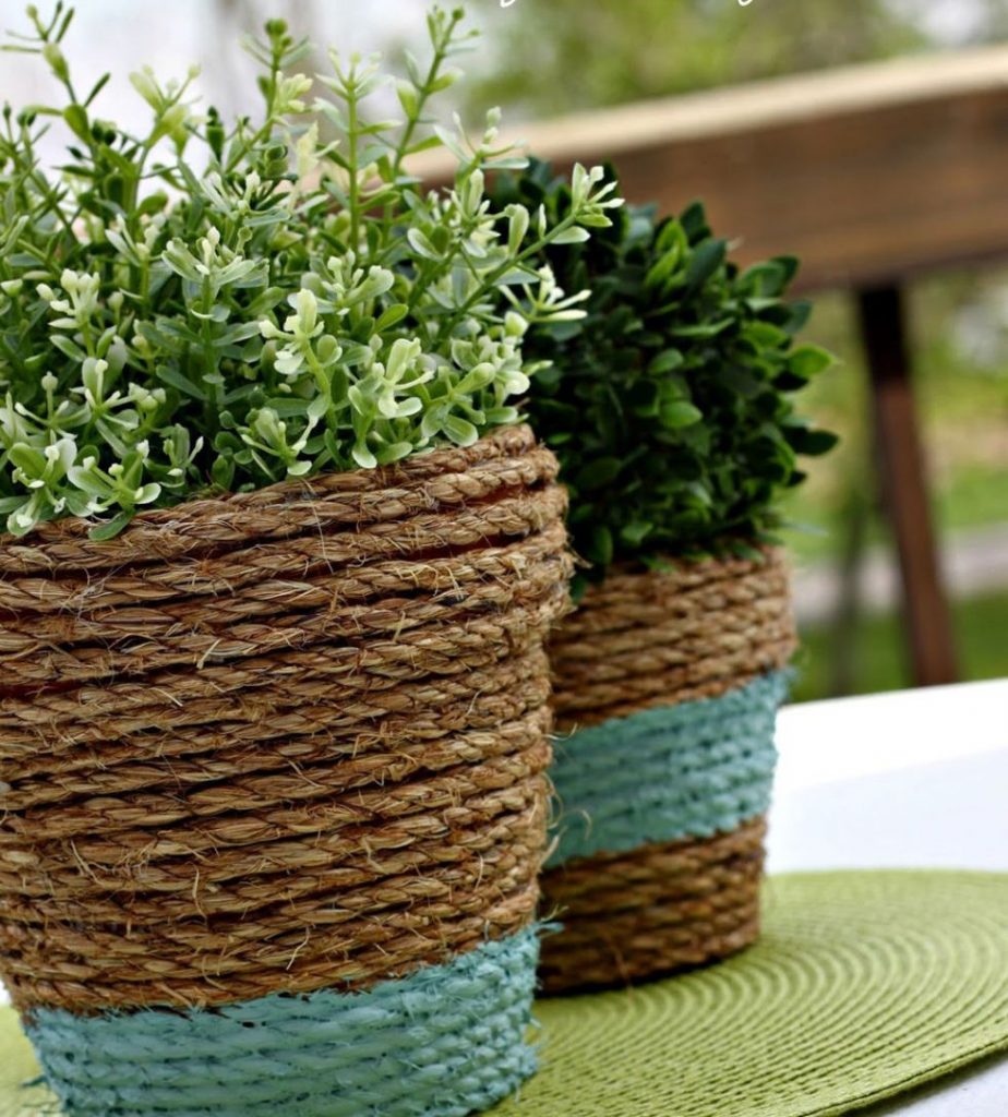 rope wrapped pots