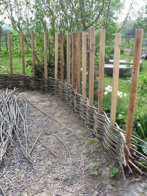 DIY woven fence