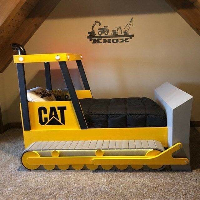 bulldozer kids bed
