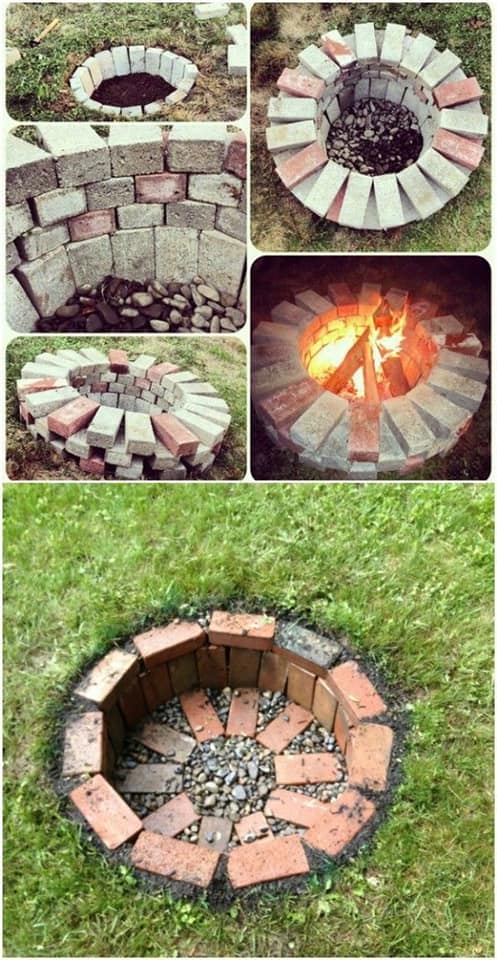 Ways To Build Fire Pit In Backyard, How To Make A Homemade Fire Pit With Bricks
