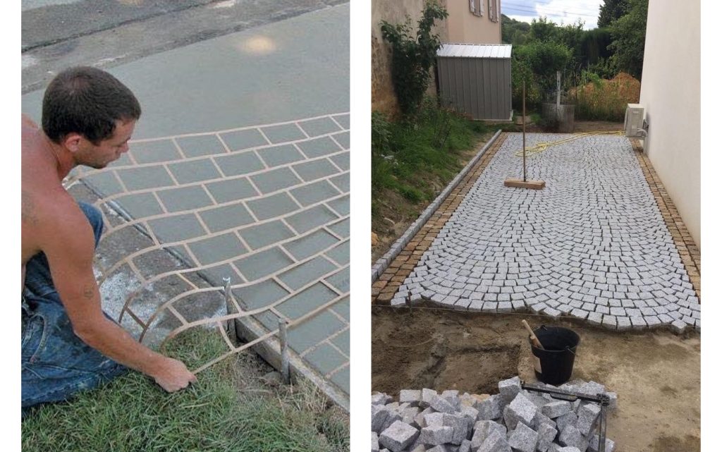 DIY Garden Concrete Walkway