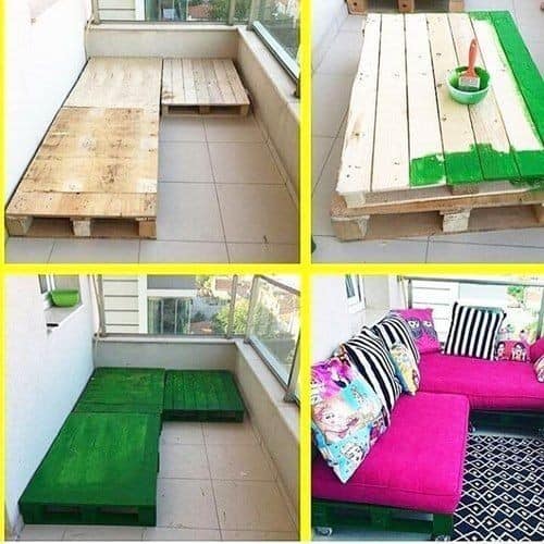 DIY pallets sofa