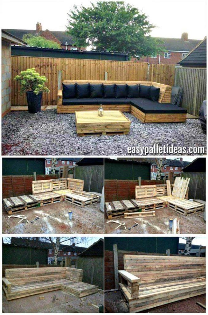 DIY pallets sofa